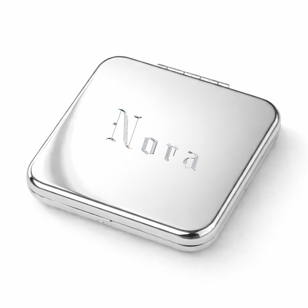 Nora silver compact mirror