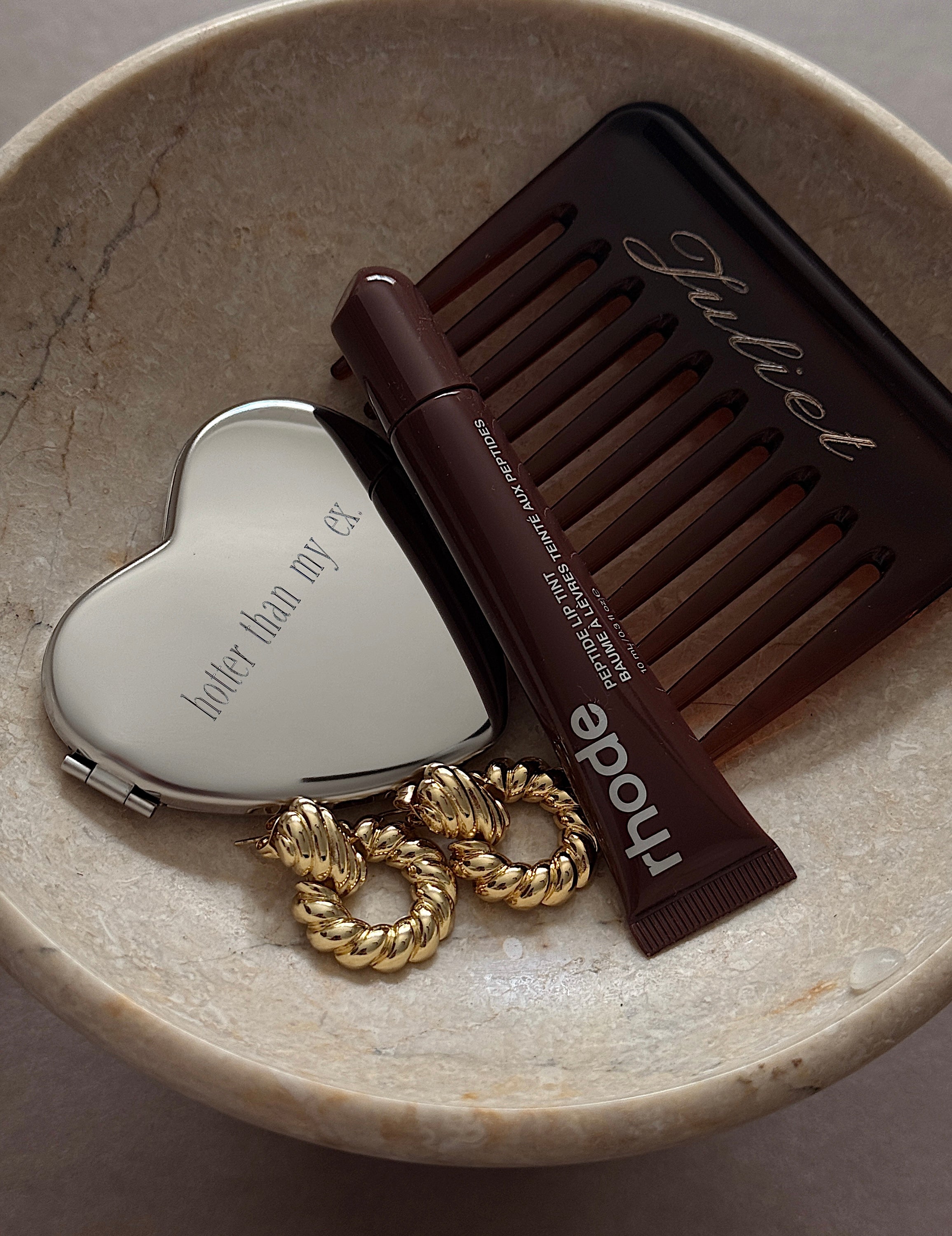 Violet Heart compact mirror