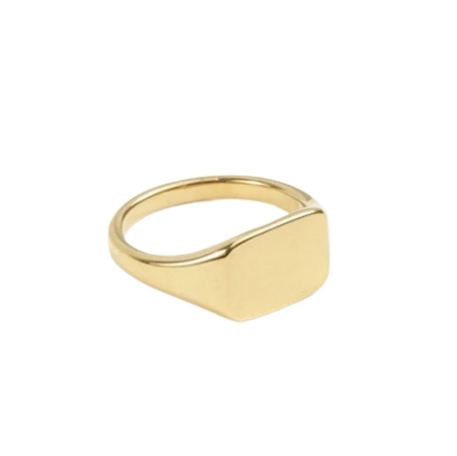 Flat signet ring