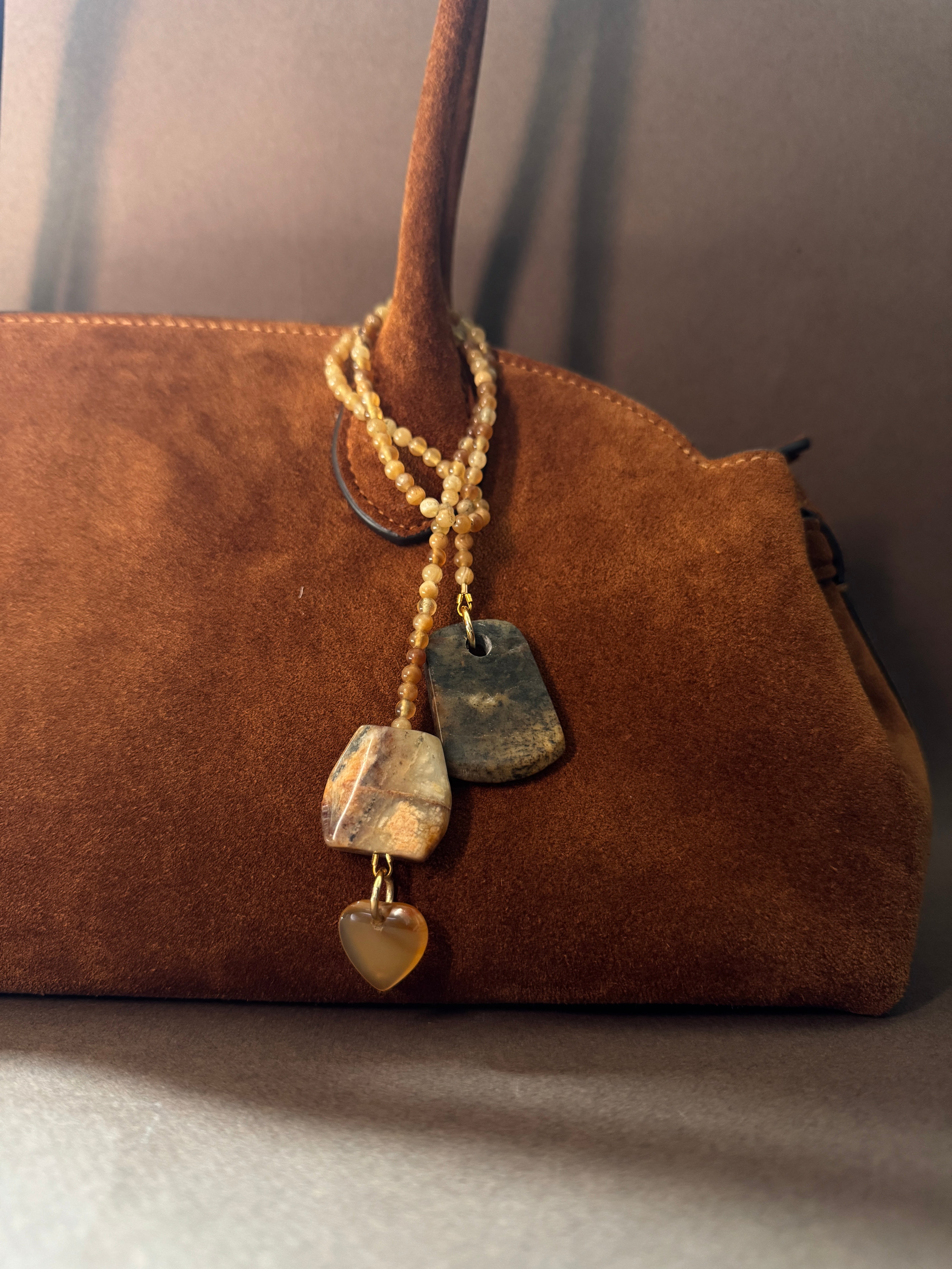 Gemstone bag charms