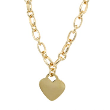 Link heart necklace