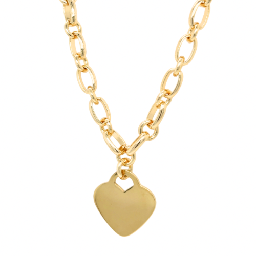 Link heart necklace