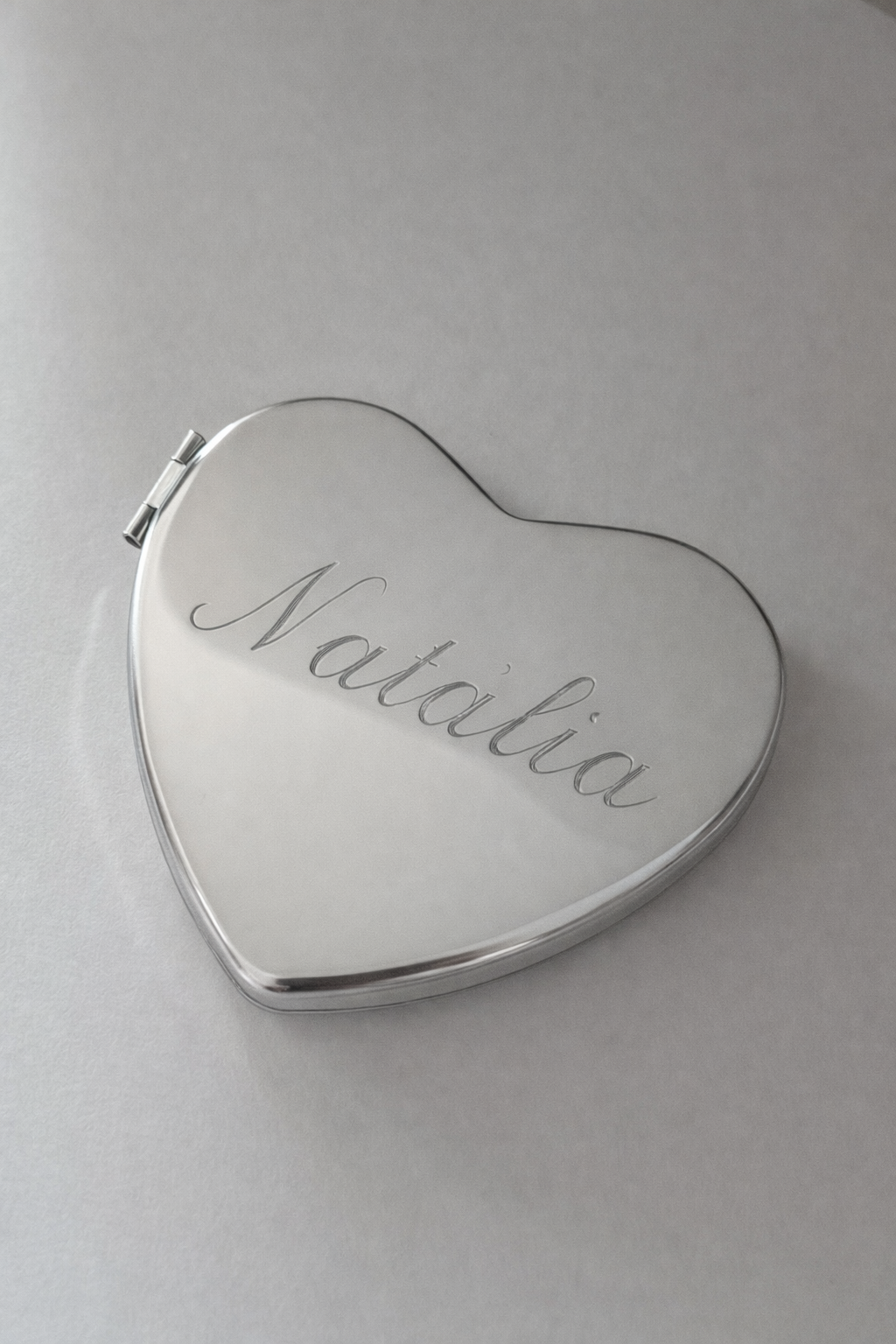 Violet Heart compact mirror