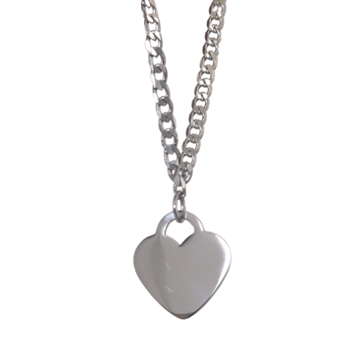 Silver Statement Heart Necklace