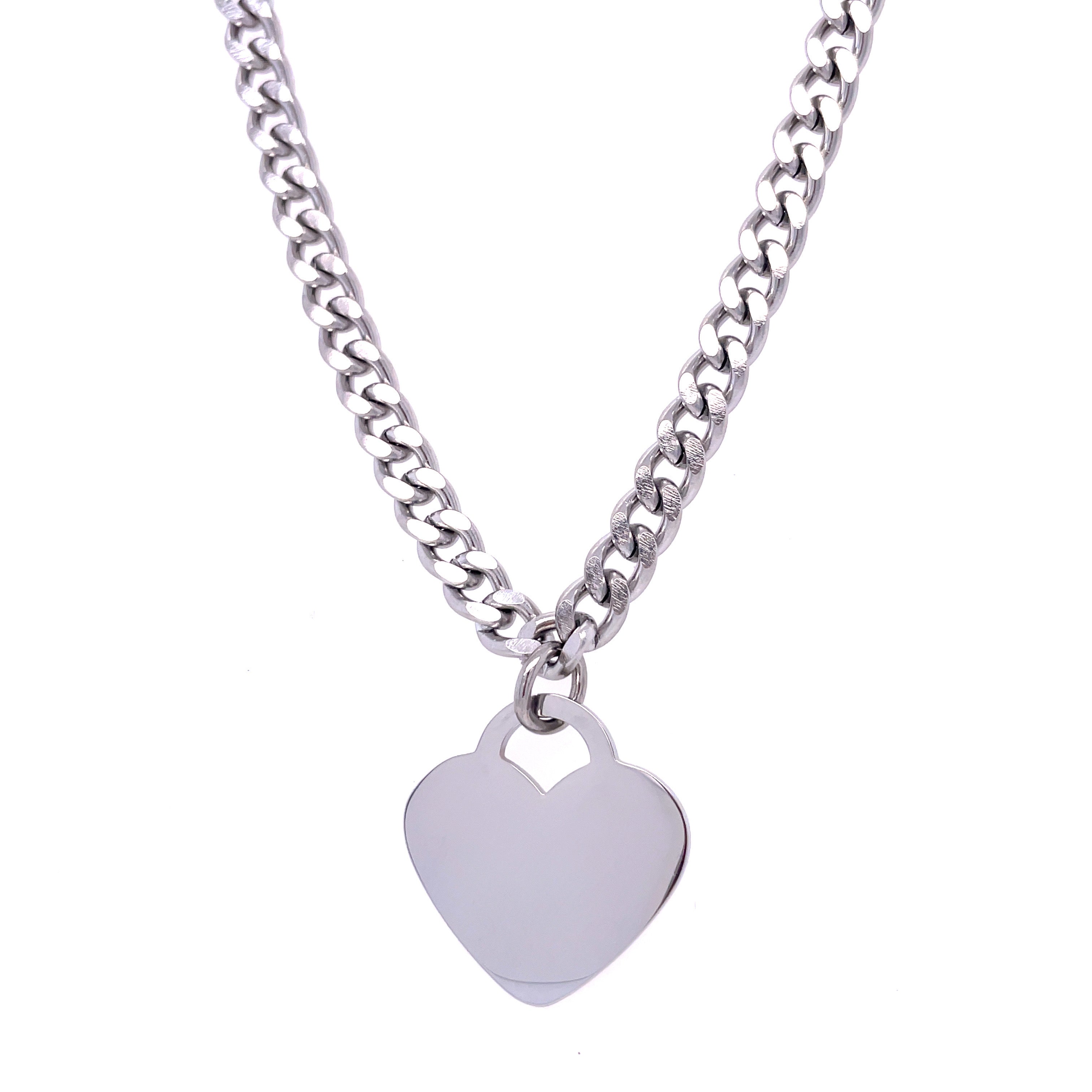 Silver Statement Heart Necklace