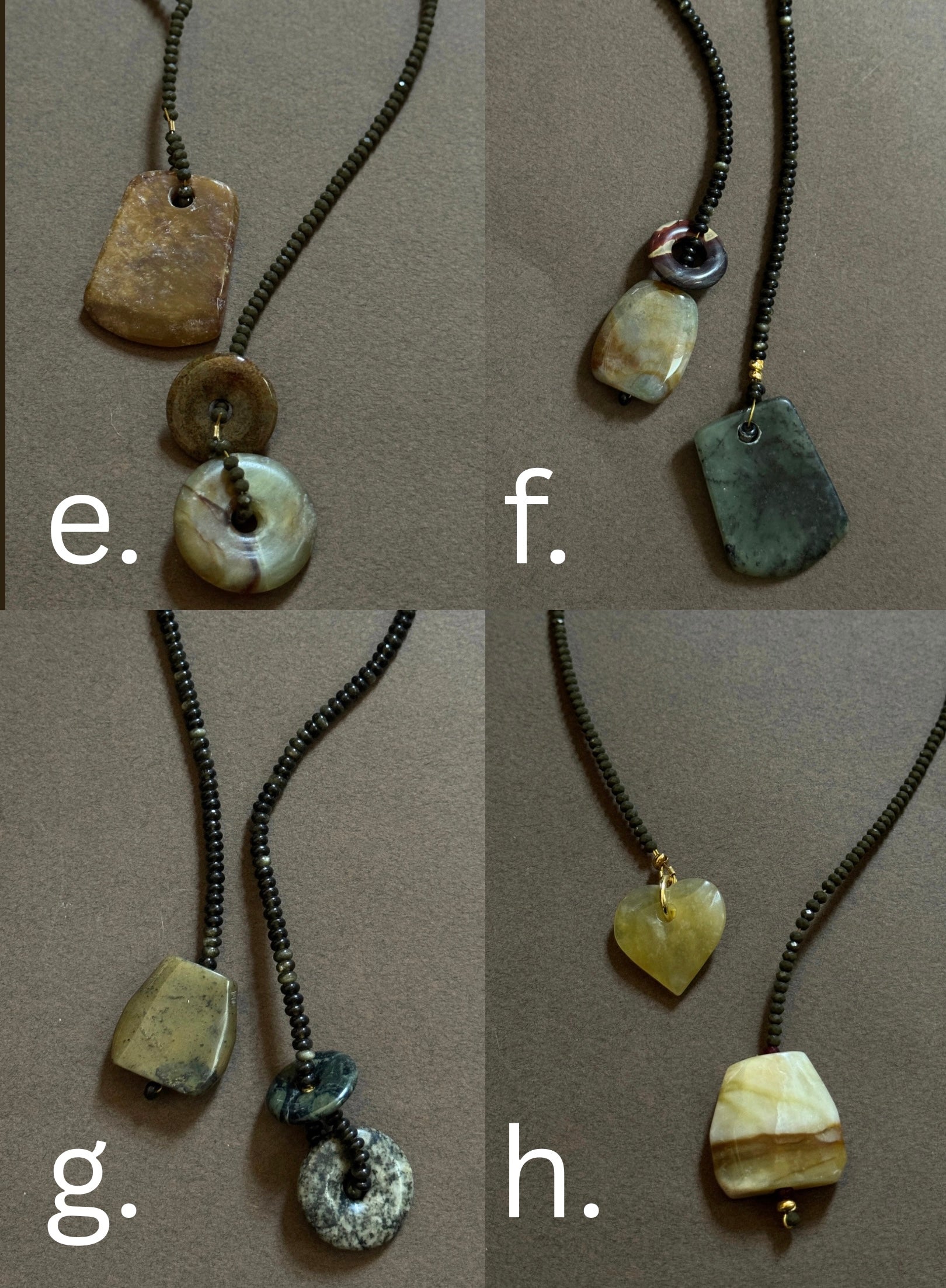 Gemstone bag charms