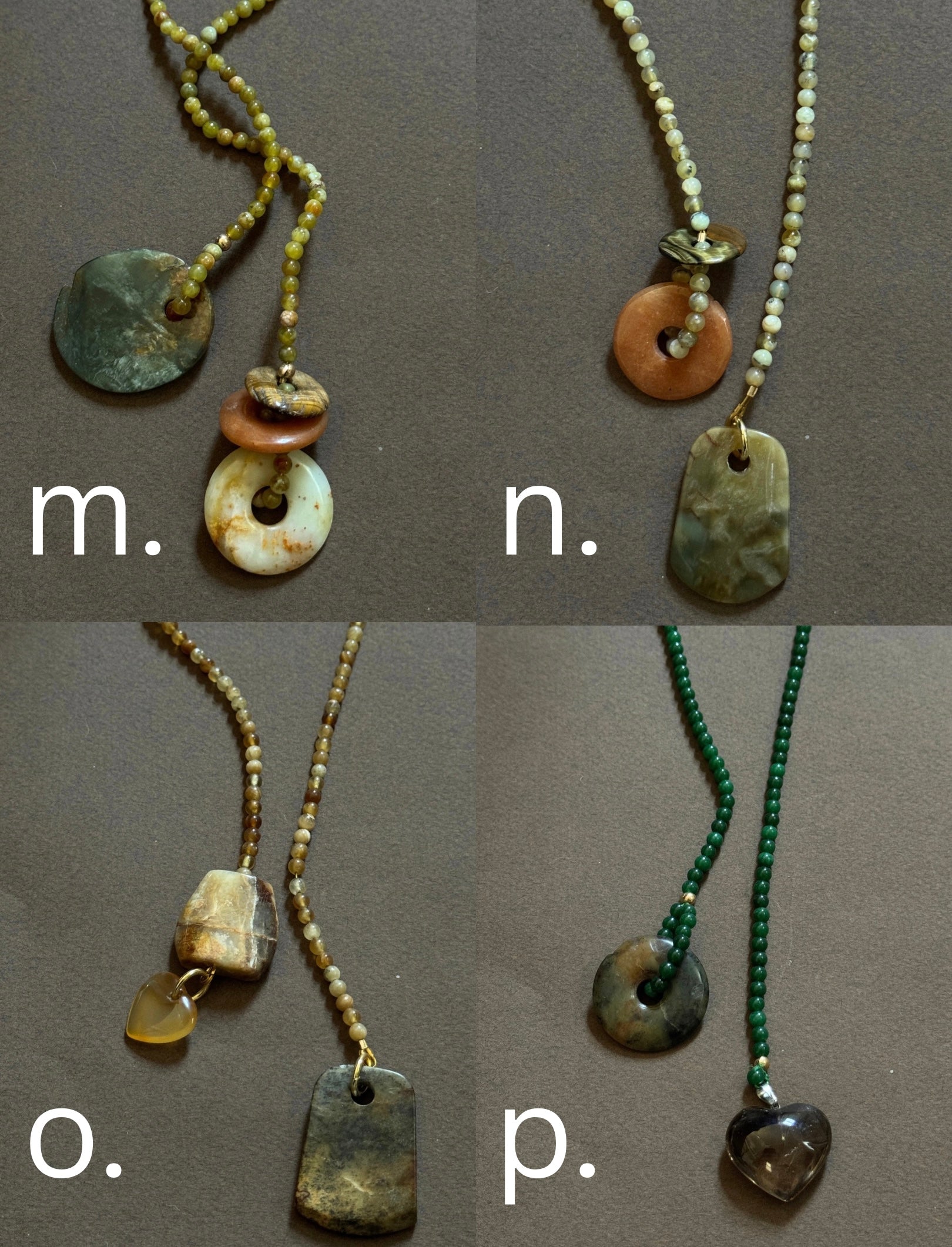 Gemstone bag charms