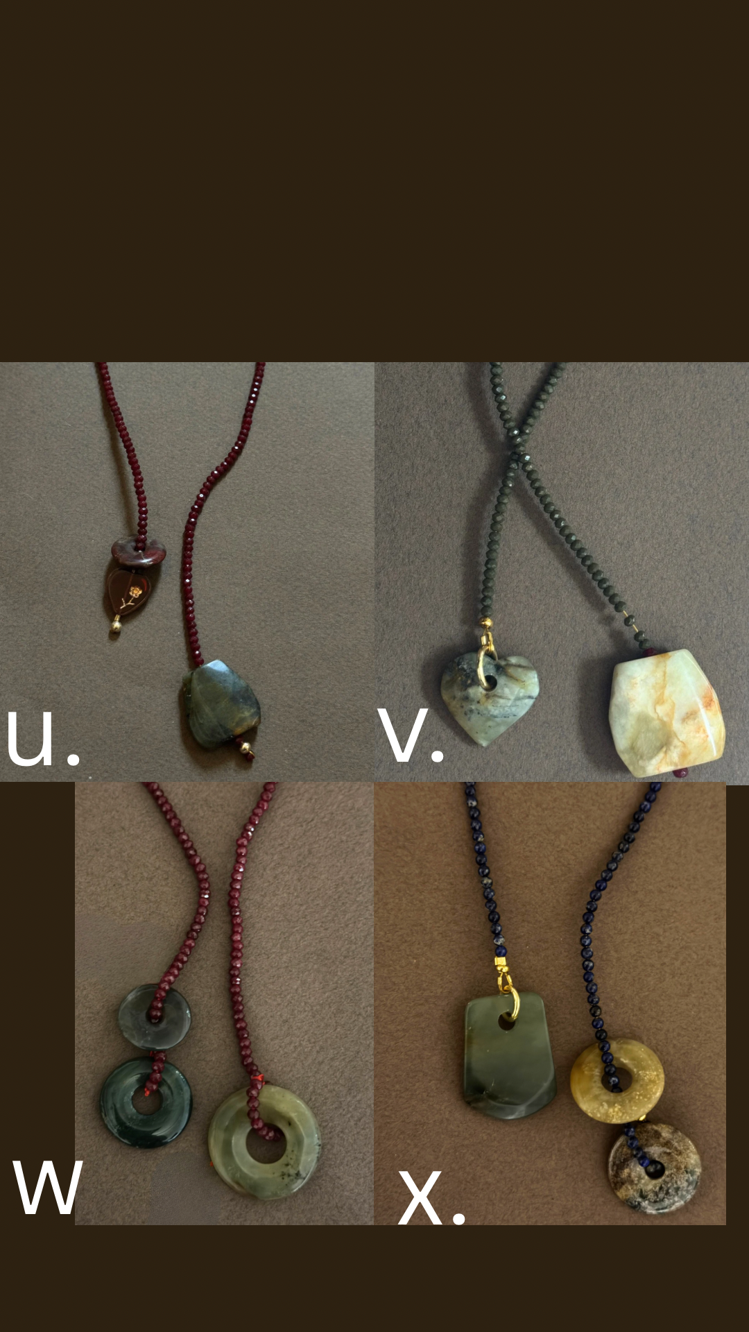 Gemstone bag charms