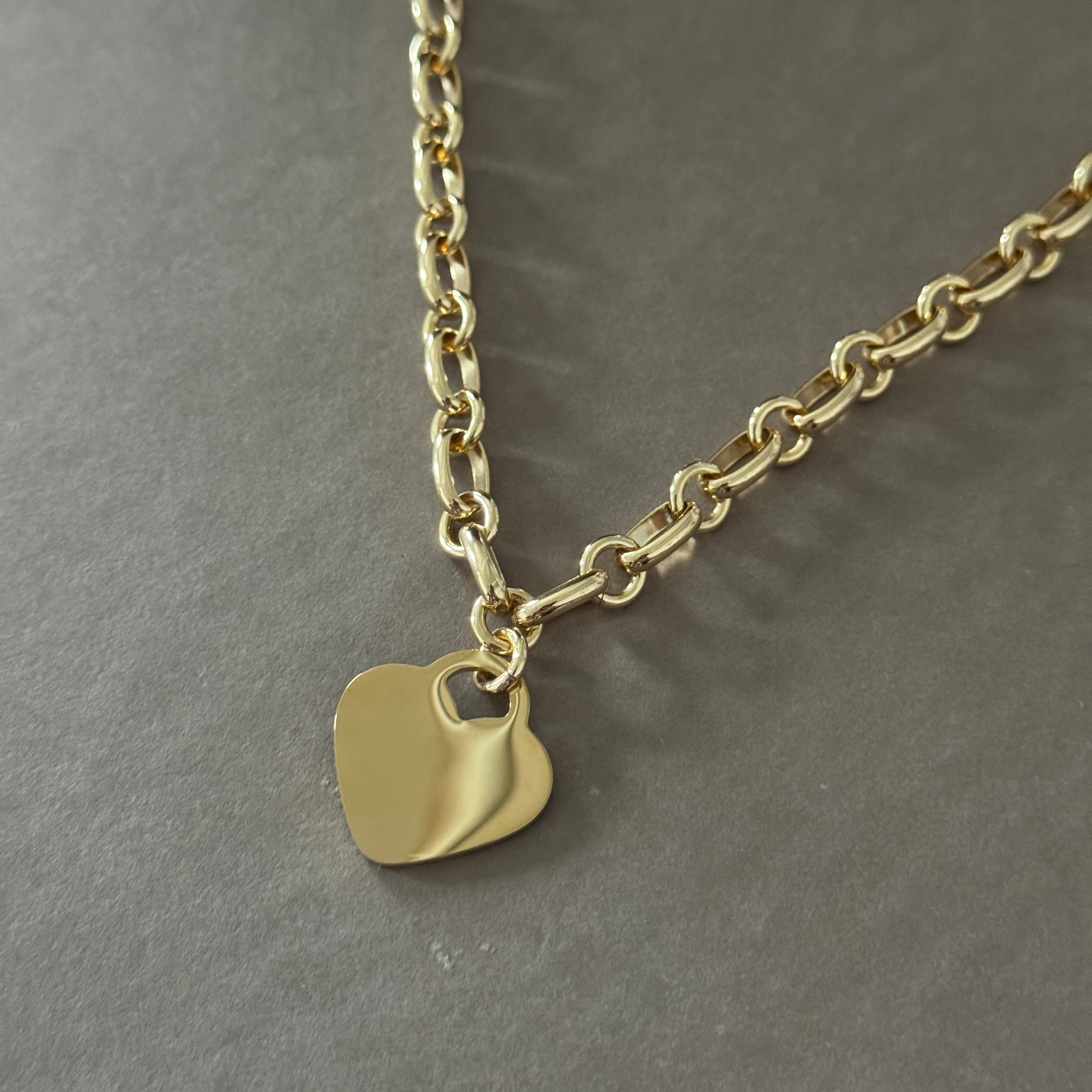 Link heart necklace