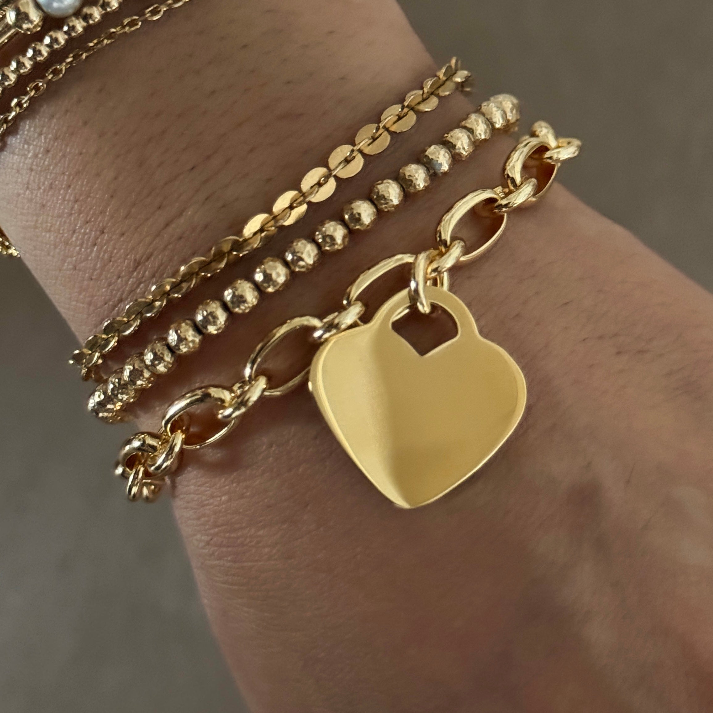 Link heart bracelet