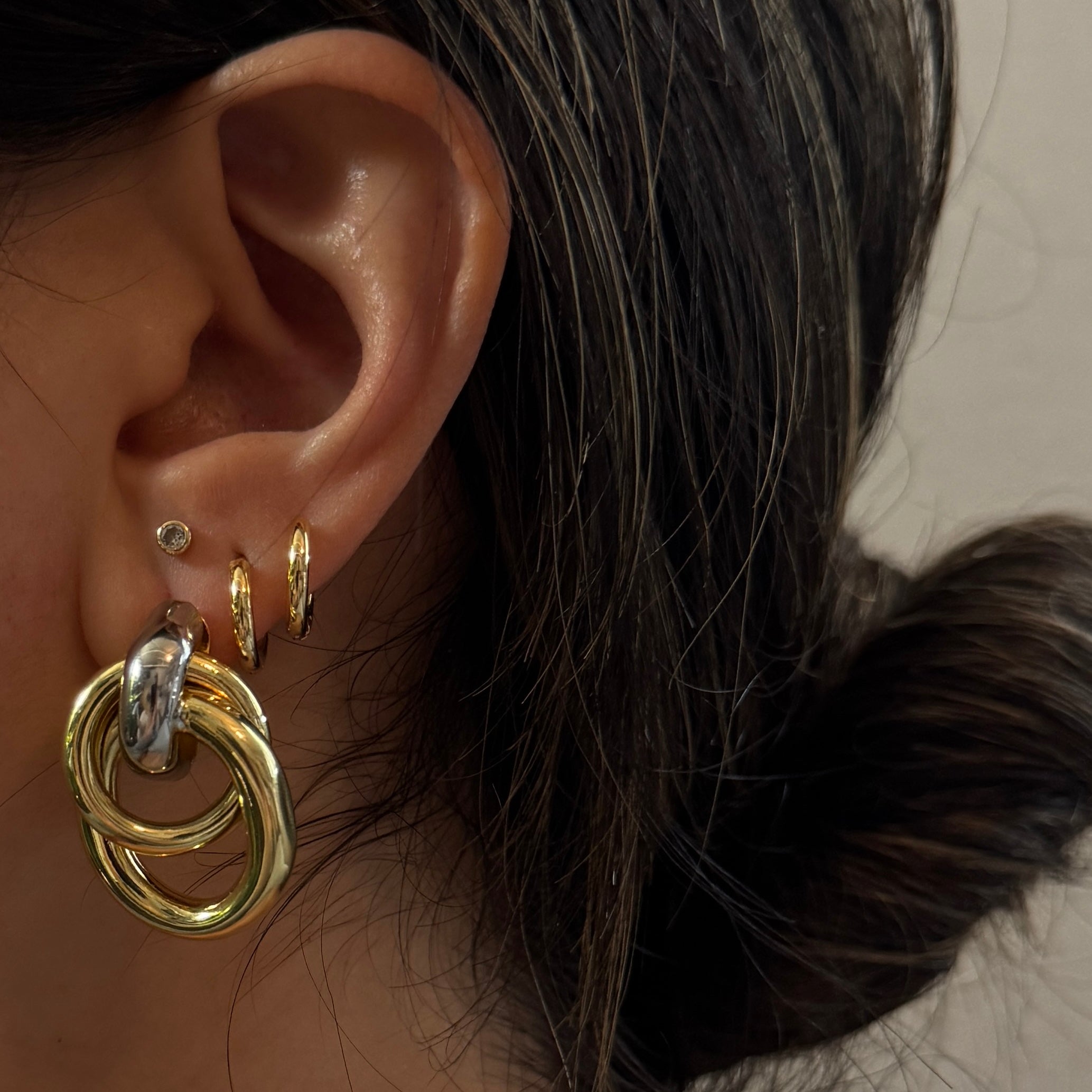 Lucia two tone Statement earring