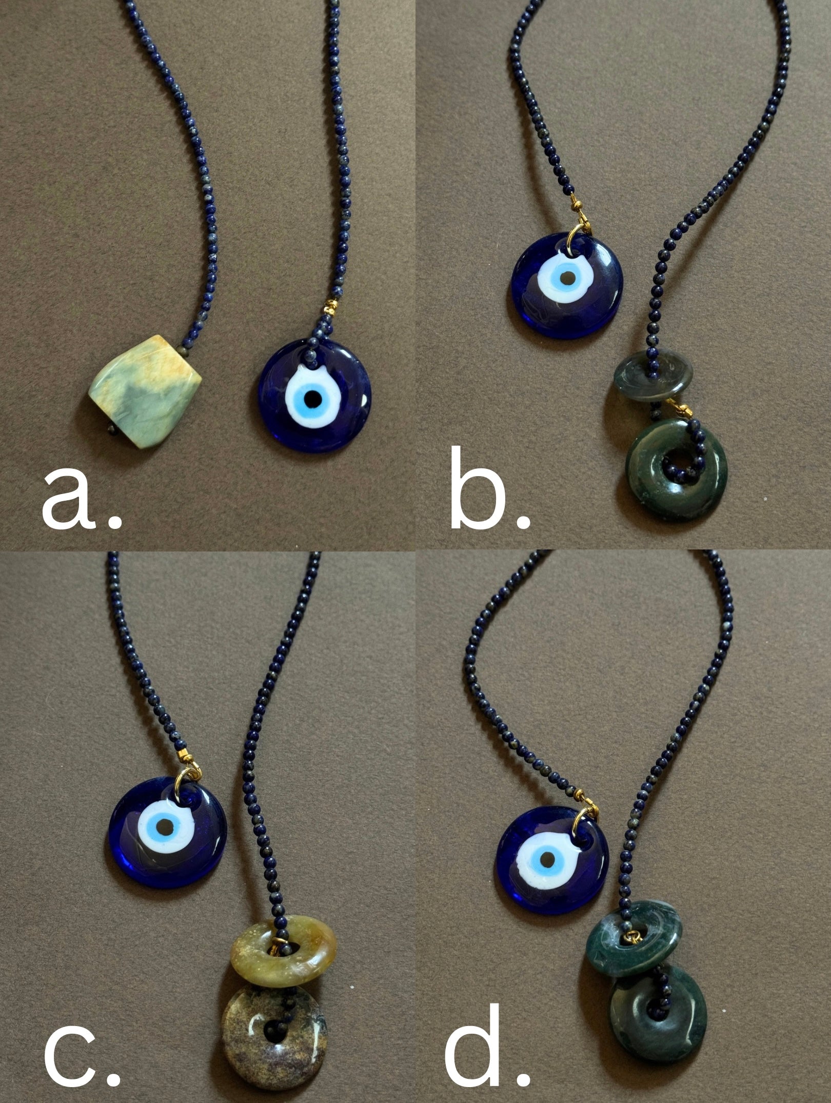 Gemstone bag charms